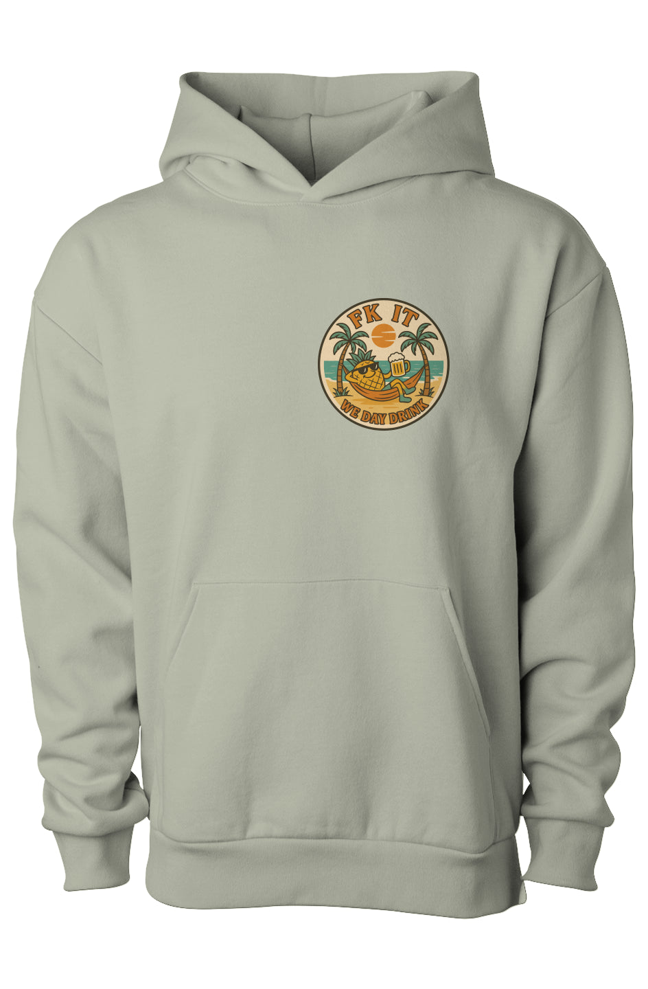 Fk it front 1 Pullover Hooded Sweatshirt
